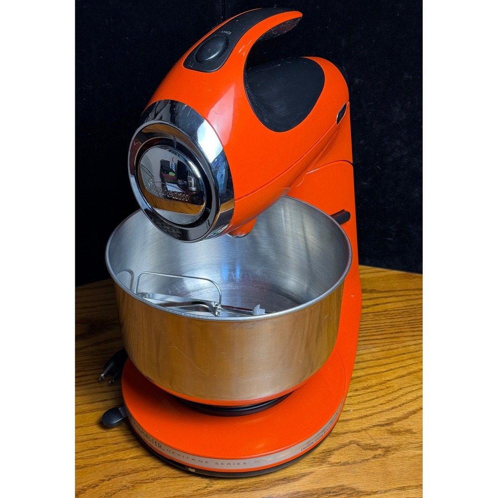 Sunbeam Mixmaster Heritage Series Stand Mixer: Orange 350W, 12 Speed, WORKS